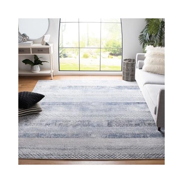Safavieh 9 x 12 ft. Amelia 700 Contemporary Rectangle Power Loomed Rug Gray & Light Blue - ALA761G-9
