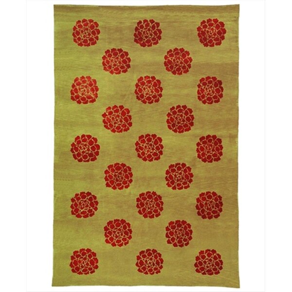 Safavieh 5 ft. 6 in. x 8 ft. 6 in. Medium Rectangle Contemporary Martha Stewart Garnet Hand Knotted Rug - MSR5634D-6