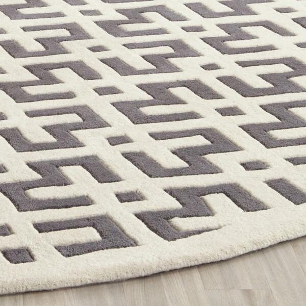 Safavieh Chatham Hand Tufted Accent Rug- Dark Grey - Ivory- 2 x 3 ft. - CHT719D-2