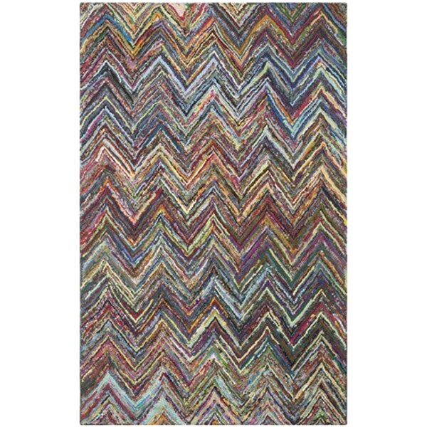 Safavieh Nantucket Hand Tufted Accent Rug- Blue - Multi- 2 x 3 ft. - NAN141C-2