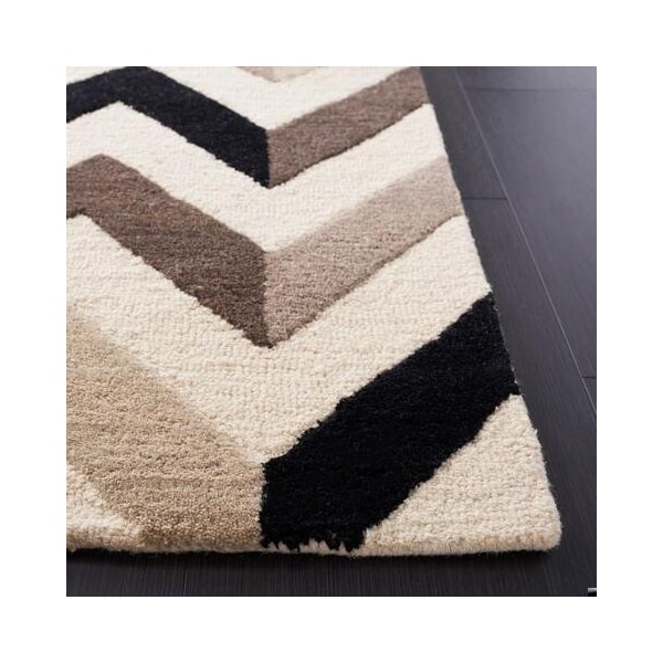 Safavieh Cambridge Hand Tufted Accent RugIvory & Black 2 x 3 ft. - CAM580C-2