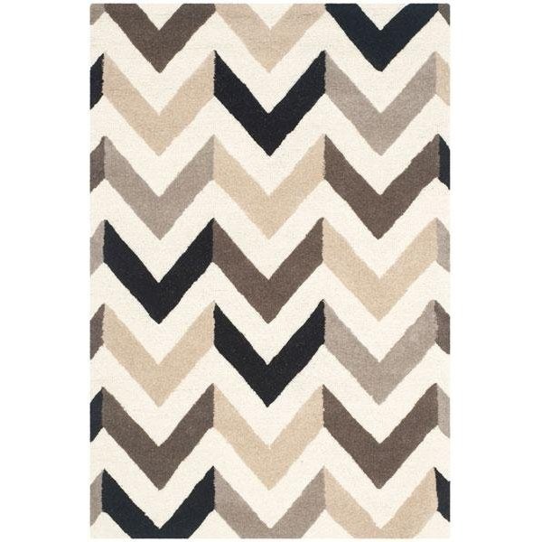 Safavieh Cambridge Hand Tufted Accent RugIvory & Black 2 x 3 ft. - CAM580C-2