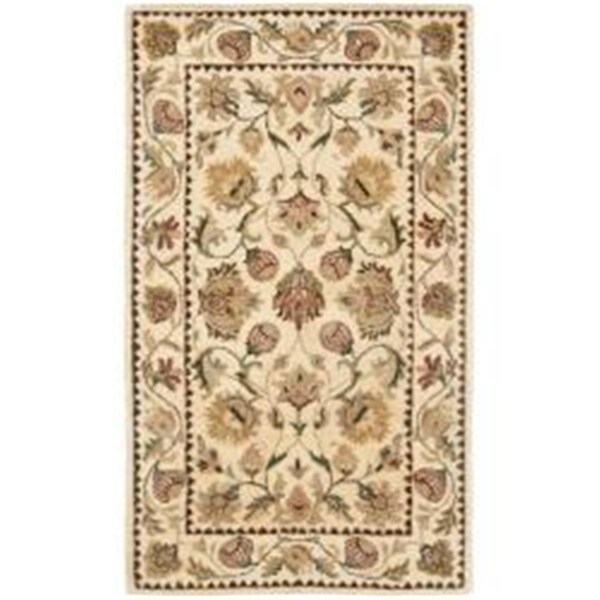 Safavieh 2 x 3 ft. Accent Traditional Bergama- Ivory and Ivory Hand Tufted Rug - BRG161B-2