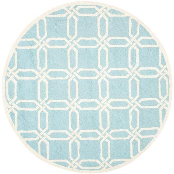 Safavieh Cambridge Hand Tufted Small Rectangle Rug- Light Blue - Ivory- 3 x 5 ft. - CAM311E-3