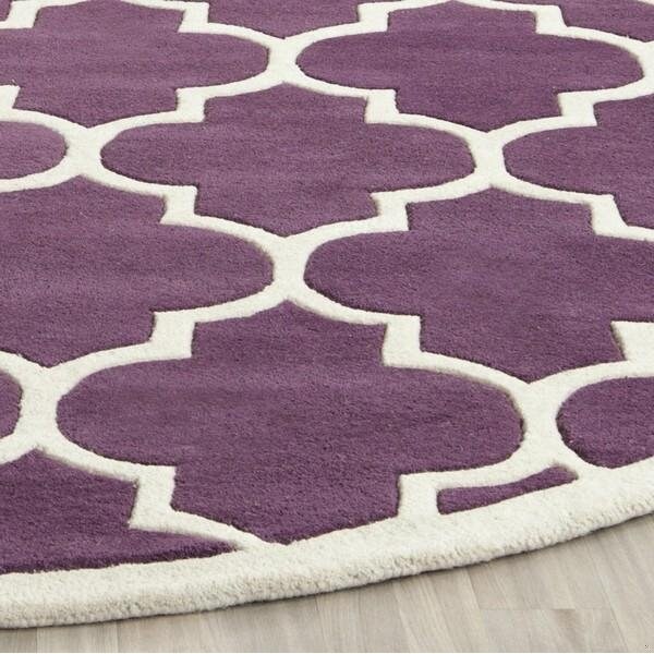 Safavieh 2 Ft. x 3 Ft. Accent- Contemporary Chatham Purple And Ivory Hand Tufted Rug - CHT733F-2