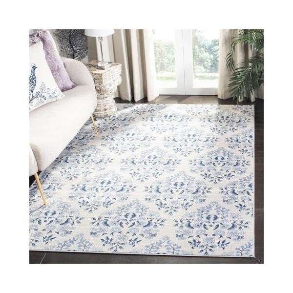Safavieh 4 x 6 ft. Brentwood Rectangle Power-Loomed Rug Cream & Blue - BNT856D-4