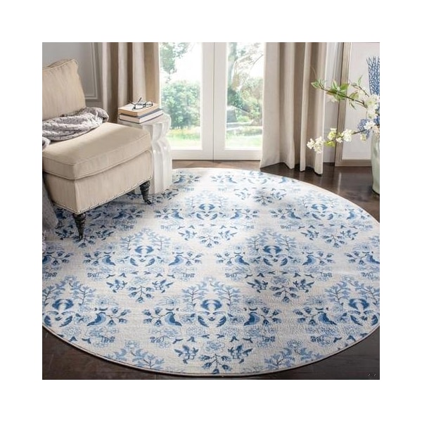 Safavieh 4 x 6 ft. Brentwood Rectangle Power-Loomed Rug Cream & Blue - BNT856D-4