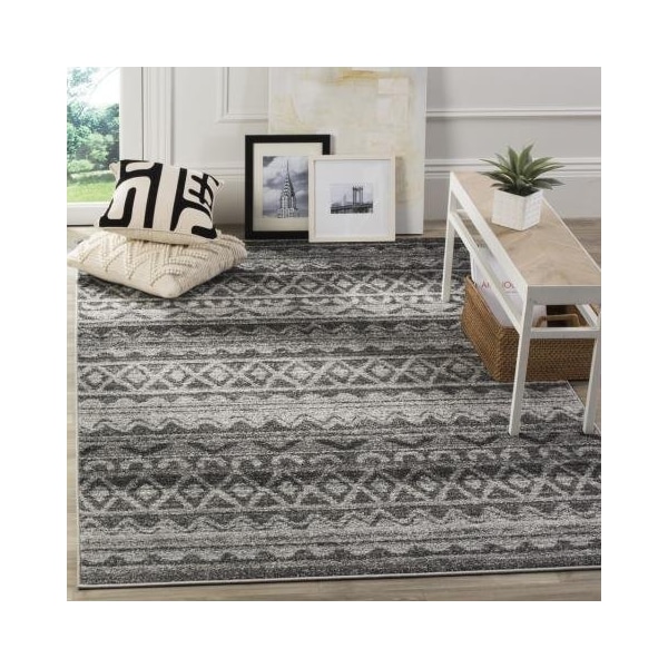 Safavieh 2 ft.-6 in. x 10 ft. Runner Adirondack Power Loomed RugIvory & Charcoal - ADR119N-210