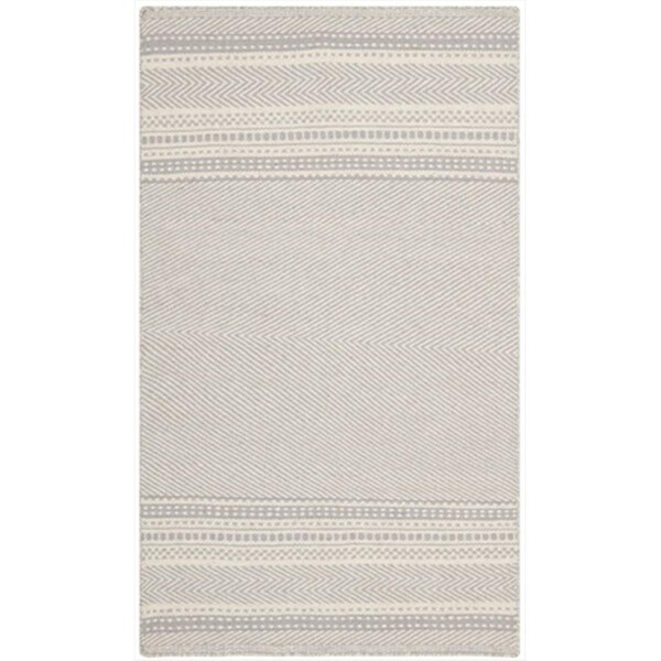 Safavieh 2 ft. 6 in. x 4 ft. Contemporary Kilim Grey and Ivory Runner Rug - KLM419B-24