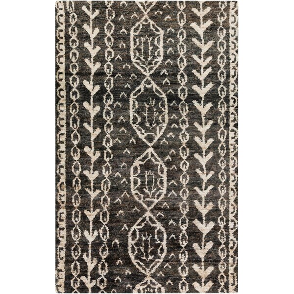 Jill Rosenwald 18 in. Bjorn Area RugBlackKhaki & Dark Brown - BJR1000-1616