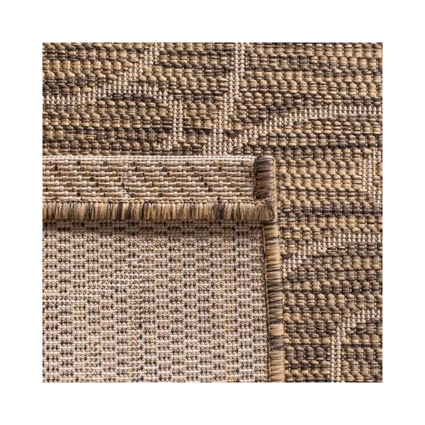 Safavieh 4 Ft. X 5 Ft. -7 In. Small Rectangle Indoor-Outdoor Courtyard, Coffee And Sand, Machine Made Rug - CY5139B-4