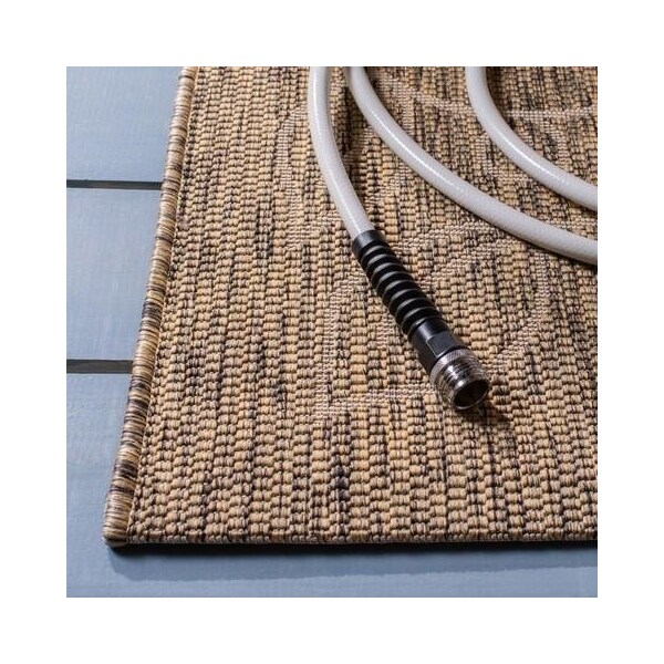 Safavieh 4 Ft. X 5 Ft. -7 In. Small Rectangle Indoor-Outdoor Courtyard, Coffee And Sand, Machine Made Rug - CY5139B-4