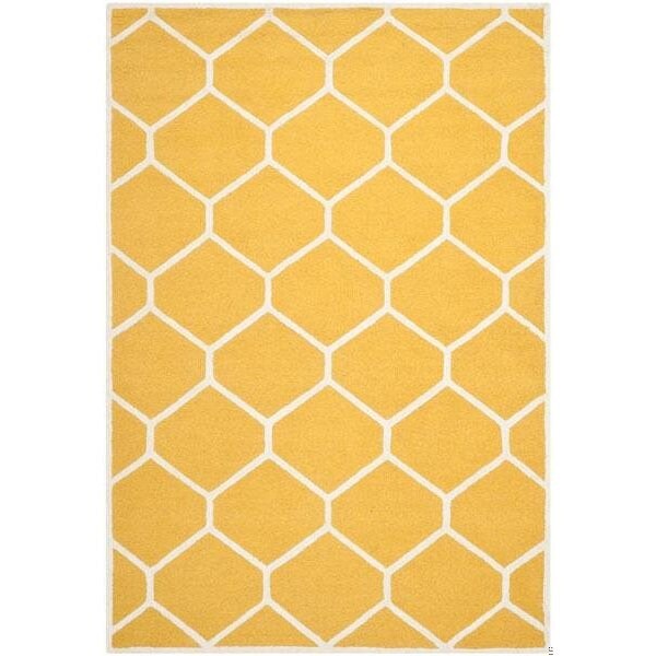 Safavieh Cambridge Medium Rectangle Rugs, Gold and Ivory - 4 x 6 ft. - CAM144Q-4