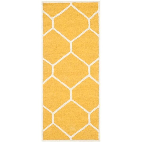 Safavieh Cambridge Medium Rectangle Rugs, Gold and Ivory - 4 x 6 ft. - CAM144Q-4