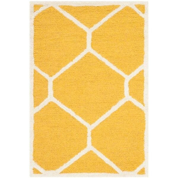 Safavieh Cambridge Medium Rectangle Rugs, Gold and Ivory - 4 x 6 ft. - CAM144Q-4