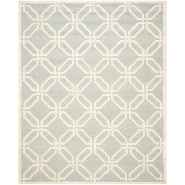 Safavieh Cambridge Hand Tufted Small Rectangle Rug- Light Grey - Ivory- 3 x 5 ft. - CAM311L-3