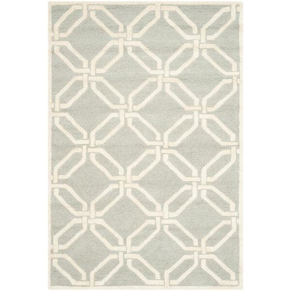 Safavieh Cambridge Hand Tufted Small Rectangle Rug- Light Grey - Ivory- 3 x 5 ft. - CAM311L-3