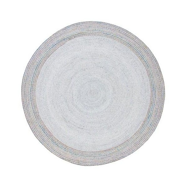 Safavieh 3 x 3 ft. Cape Cod Round Area RugGrey & Yellow - CAP223F-3R