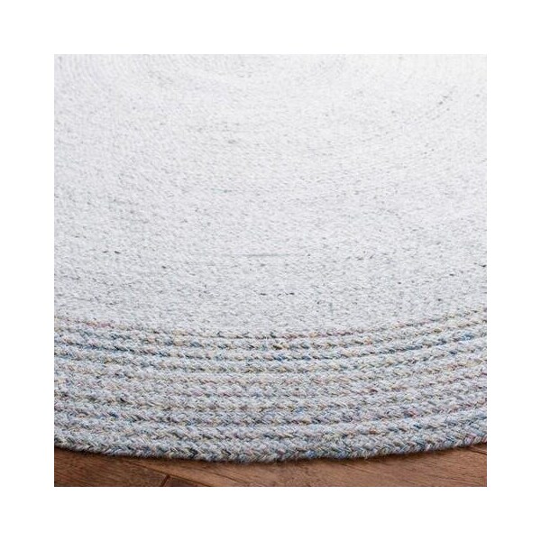 Safavieh 3 x 3 ft. Cape Cod Round Area RugGrey & Yellow - CAP223F-3R