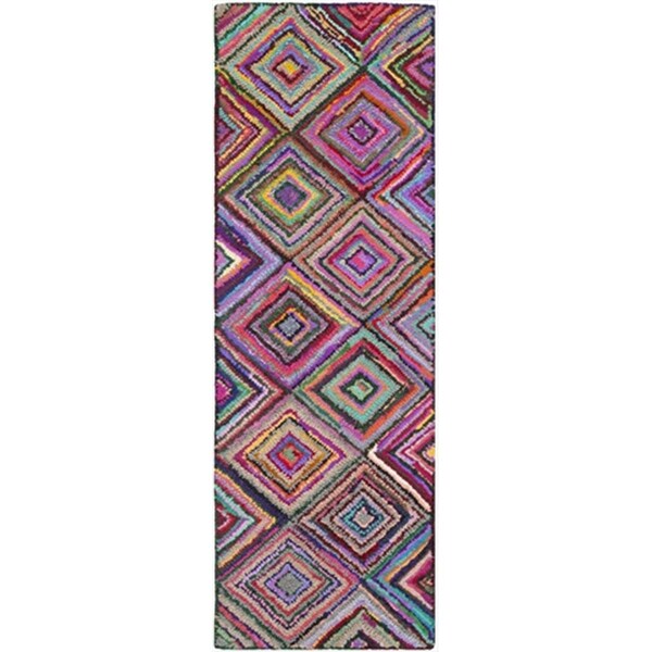 Safavieh 2 ft. 3 in. x 7 ft. Runner Contemporary Nantucket Multicolor Hand Tufted Rug - NAN317A-27