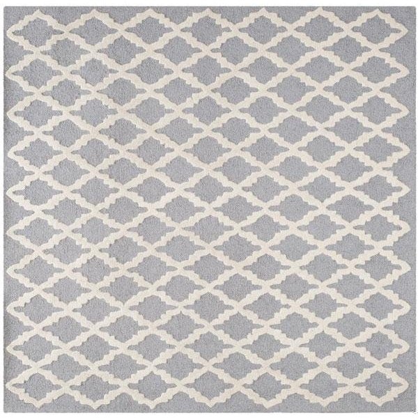 Safavieh Cambridge Rectangle Hand Tufted Rug, Silver and Ivory - 4 x 6 ft. - CAM137D-4