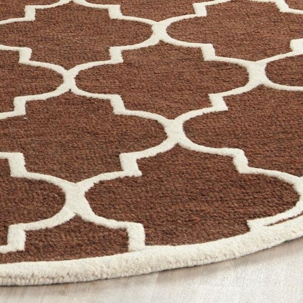 Safavieh 2 ft.-6 in. x 8 ft. Cambridge Hand Tufted Runner RugDark Brown & Ivory - CAM134H-28
