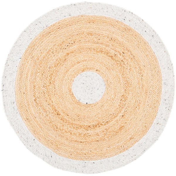 Safavieh 4 x 6 ft. Braided Contemporary Oval Rug, Light Grey & Natural - BRD910F-4OV