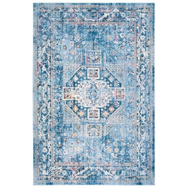 Safavieh 8 x 10 ft. Bristol Polyester Rectangle RugBlue & Light Grey - BTL369C-8