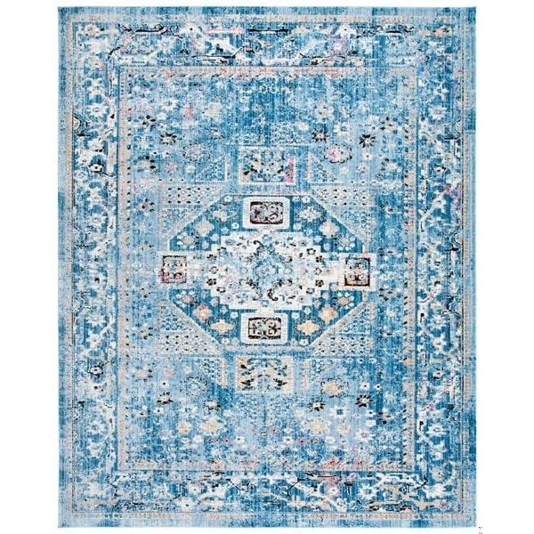 Safavieh 8 x 10 ft. Bristol Polyester Rectangle RugBlue & Light Grey - BTL369C-8