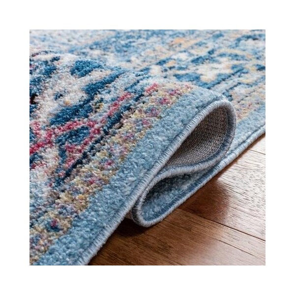 Safavieh 8 x 10 ft. Bristol Polyester Rectangle RugBlue & Light Grey - BTL369C-8