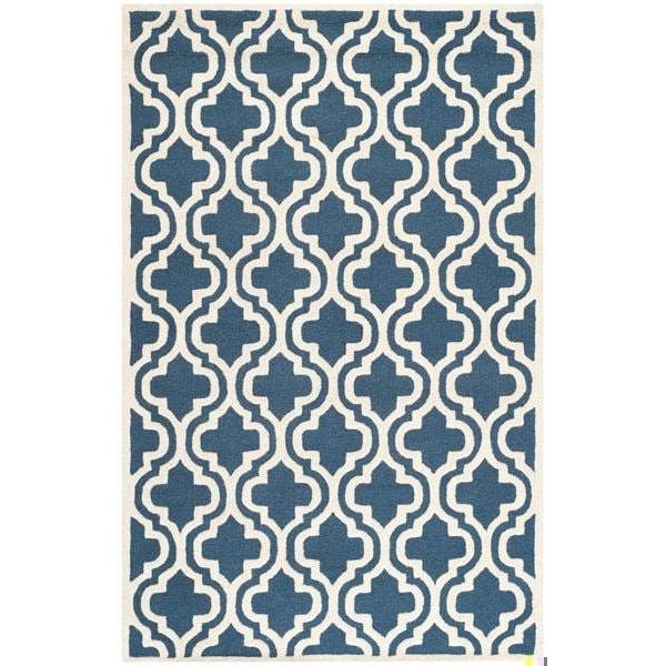 Safavieh Cambridge Small Rectangle RugNavy & Ivory 4 x 6 ft. - CAM132G-4