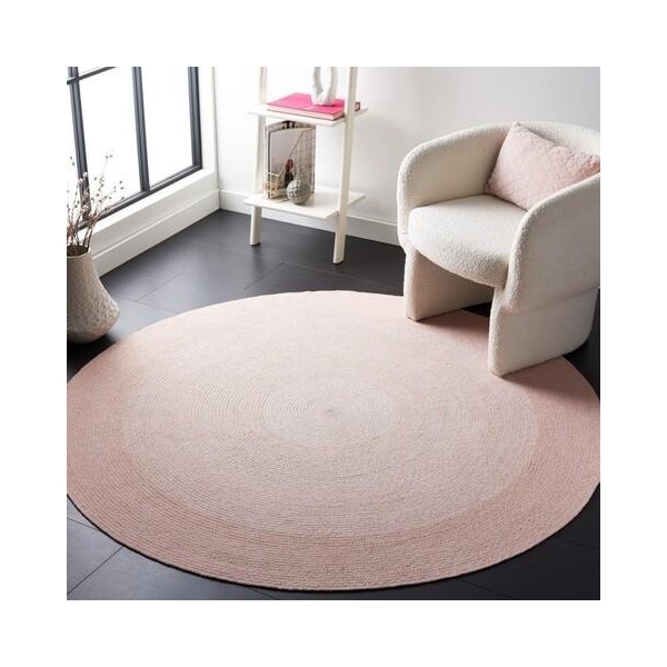 Safavieh 3 x 3 ft. Cape Cod Round Area Rug, Pink - CAP242U-3R