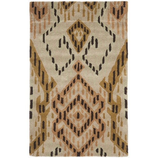 Safavieh 2 ft. 6 in. x 4 ft. Runner Contemporary Wyndham Brown and Ivory Hand Tufted Rug - WYD373A-24