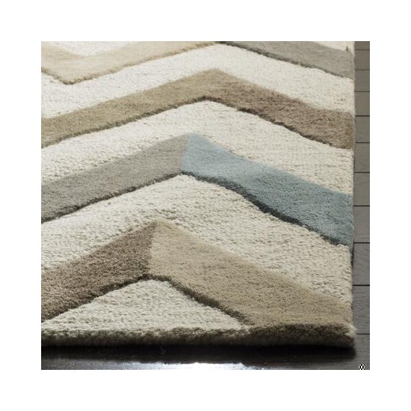 Safavieh Cambridge Hand Tufted Small Rectangle Rug- IVORY - GREY- 4 x 6 ft. - CAM580B-4