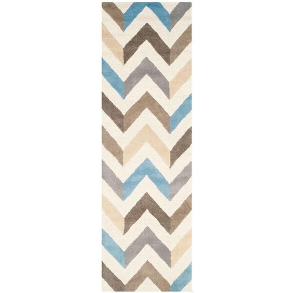 Safavieh Cambridge Hand Tufted Small Rectangle Rug- IVORY - GREY- 4 x 6 ft. - CAM580B-4