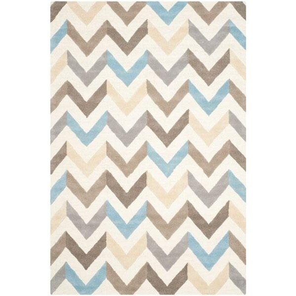 Safavieh Cambridge Hand Tufted Small Rectangle Rug- IVORY - GREY- 4 x 6 ft. - CAM580B-4