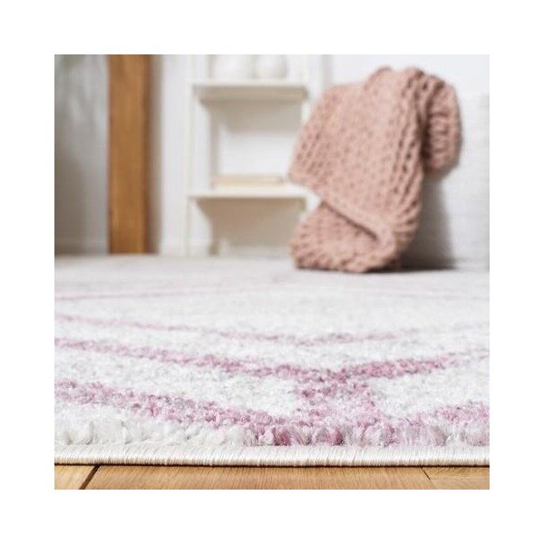 Safavieh 8 x 10 ft. Adirondack Power Loomed Rectangle RugIvory & Plum - ADR253C-8