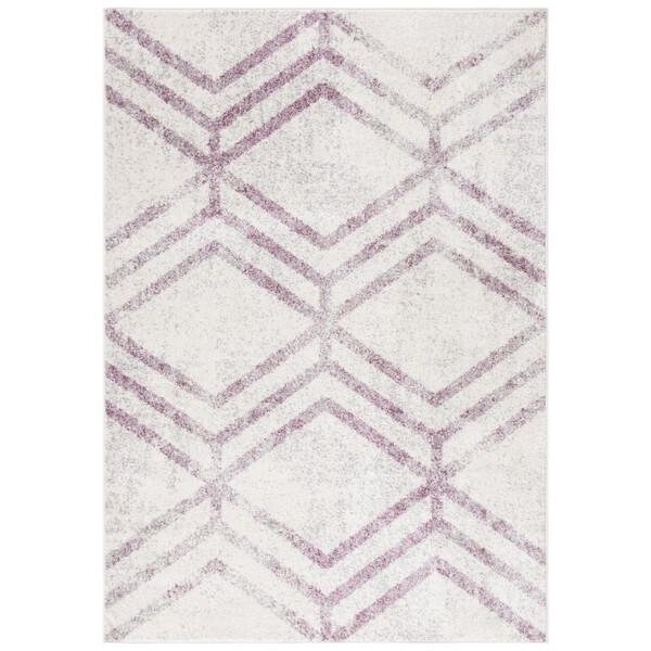 Safavieh 8 x 10 ft. Adirondack Power Loomed Rectangle RugIvory & Plum - ADR253C-8