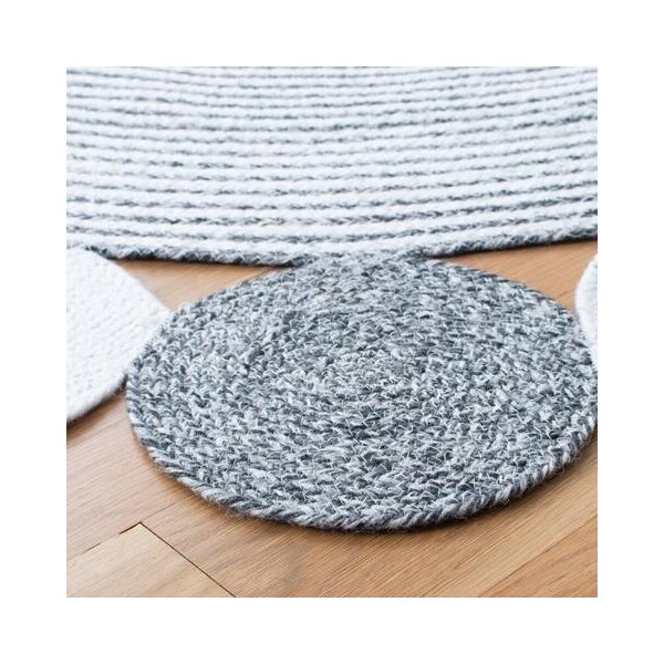 Safavieh 5 x 5 ft. Cape Cod Round Area RugCharcoal & Ivory - CAP231H-5R