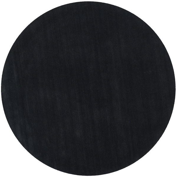 Safavieh 4 x 4 ft. Himalaya Hand Tufted with Backing Round Area Rug, Black - HIM610C-4R