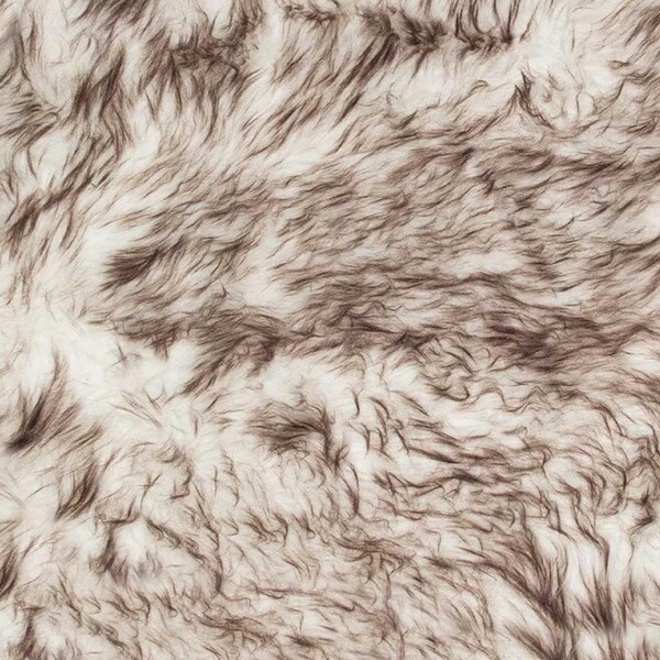 Homeroots 2 x 3 in. Fur Sheepskin Rug and Throw - Gradient Chocolate - 317213