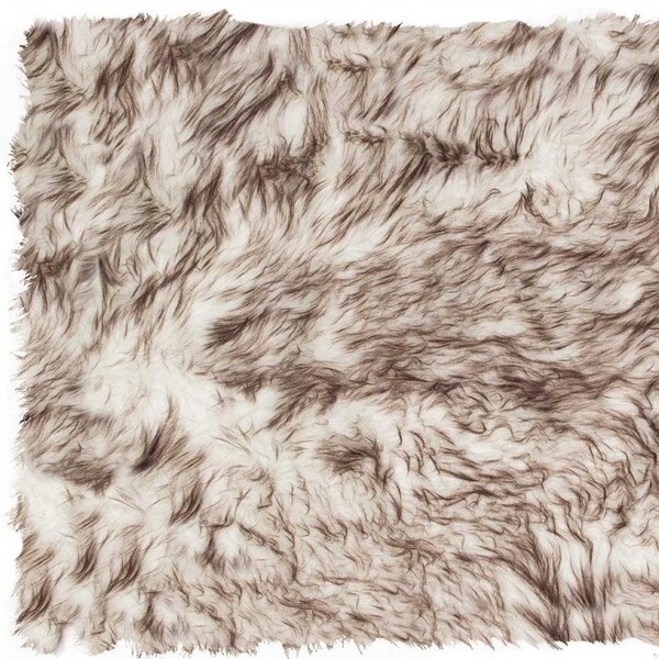 Homeroots 2 x 3 in. Fur Sheepskin Rug and Throw - Gradient Chocolate - 317213