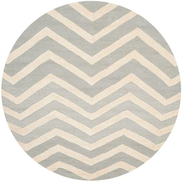 Safavieh Cambridge Hand Tufted Runner Rug- Grey - Ivory- 2 ft. 6 in. x 6 ft. - CAM714G-26