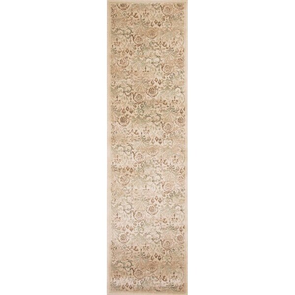 Homeroots HomeRoots 353497 2 ft. 2 in. x 7 ft. 11 in. Runner Polypropylene Ivory Area Rug - 353497
