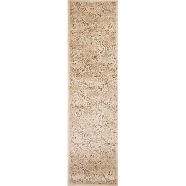 Homeroots HomeRoots 353497 2 ft. 2 in. x 7 ft. 11 in. Runner Polypropylene Ivory Area Rug - 353497
