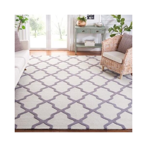 Safavieh Cambridge Hand Tufted Accent Rug- Ivory - Silver- 2 x 3 ft. - CAM121Y-2