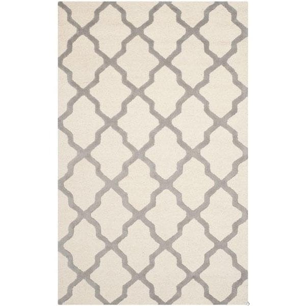 Safavieh Cambridge Hand Tufted Accent Rug- Ivory - Silver- 2 x 3 ft. - CAM121Y-2