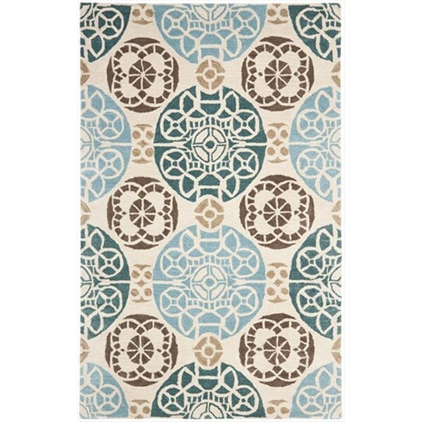 Safavieh 2 ft. 3 in. x 9 ft. Runner Contemporary Wyndham Beige and Blue Hand Tufted Rug - WYD376A-29