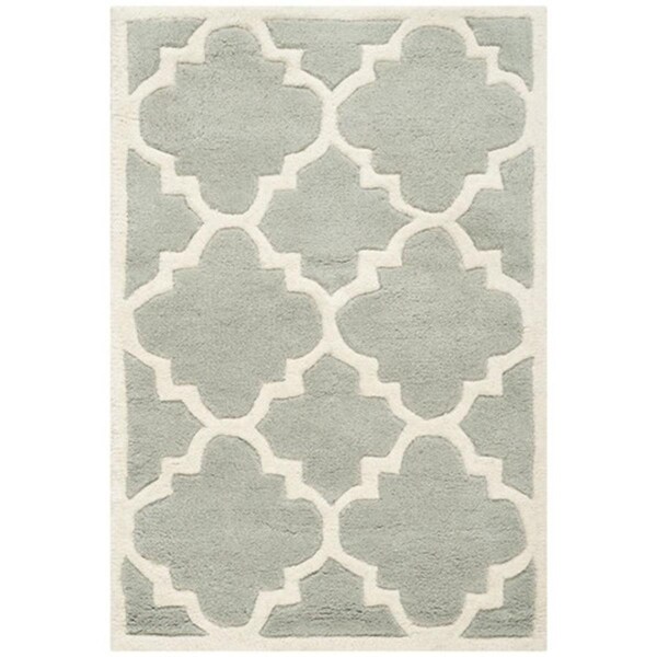 Safavieh Chatham Hand Tufted Runner Rug- Grey - Ivory- 2 ft. 3 in. x 11 ft. - CHT730E-211