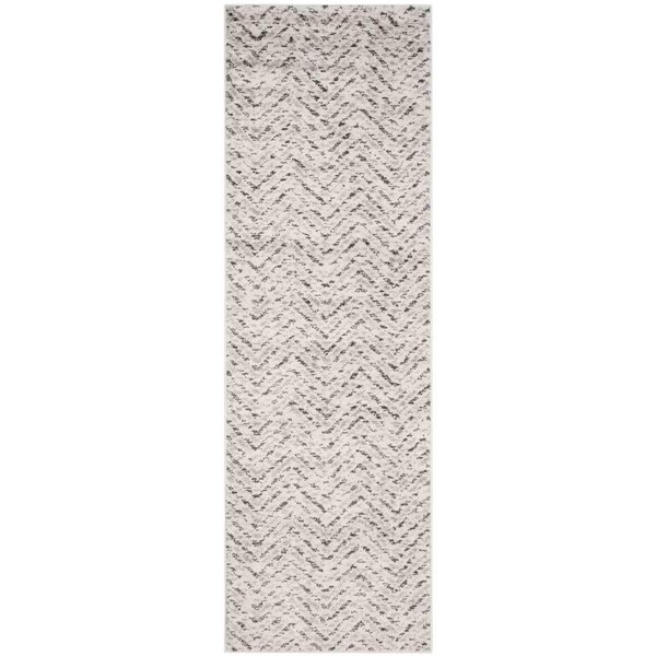 Safavieh Adirondack Power Loomed Runner Rugs, Ivory and Charcoal - 2 ft.-6 in. x 8 ft. - ADR104N-28